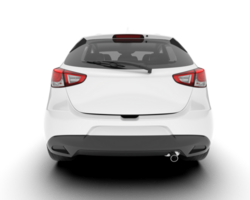 White city car isolated on transparent background. 3d rendering - illustration png