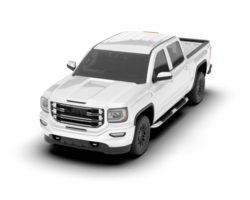 White pickup truck isolated on transparent background. 3d rendering - illustration png