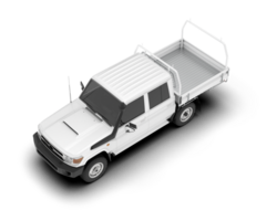 White pickup truck isolated on transparent background. 3d rendering - illustration png