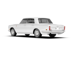 White luxury car isolated on transparent background. 3d rendering - illustration png