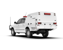 White pickup truck isolated on transparent background. 3d rendering - illustration png