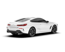 blanc sport voiture isolé sur transparent Contexte. 3d le rendu - illustration png