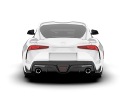 White sport car isolated on transparent background. 3d rendering - illustration png