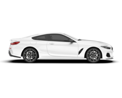 blanco deporte coche aislado en transparente antecedentes. 3d representación - ilustración png