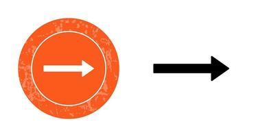 Unique Right Arrow Vector Icon