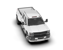 White pickup truck isolated on transparent background. 3d rendering - illustration png