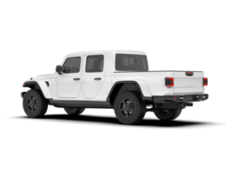 White pickup truck isolated on transparent background. 3d rendering - illustration png