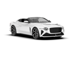 White sport car isolated on transparent background. 3d rendering - illustration png