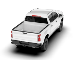 White pickup truck isolated on transparent background. 3d rendering - illustration png