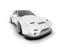 White sport car isolated on transparent background. 3d rendering - illustration png