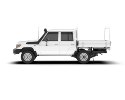 White pickup truck isolated on transparent background. 3d rendering - illustration png