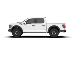 White pickup truck isolated on transparent background. 3d rendering - illustration png