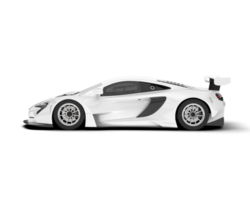 White sport car isolated on transparent background. 3d rendering - illustration png