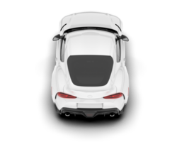 White sport car isolated on transparent background. 3d rendering - illustration png