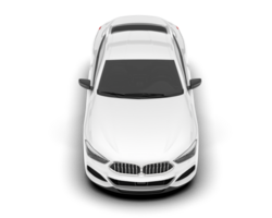 White sport car isolated on transparent background. 3d rendering - illustration png