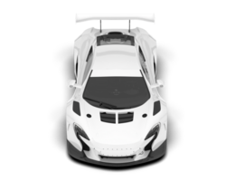 White sport car isolated on transparent background. 3d rendering - illustration png