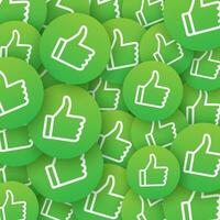 Like round sticker pattern. Social network post. Social media like. Motion graphics vector