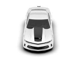 White sport car isolated on transparent background. 3d rendering - illustration png