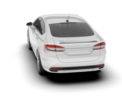 White modern car isolated on transparent background. 3d rendering - illustration png