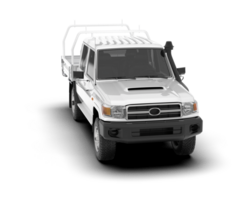 White pickup truck isolated on transparent background. 3d rendering - illustration png