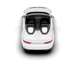 White sport car isolated on transparent background. 3d rendering - illustration png