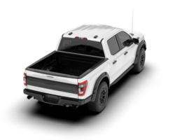 White pickup truck isolated on transparent background. 3d rendering - illustration png