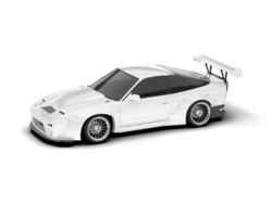 White sport car isolated on transparent background. 3d rendering - illustration png