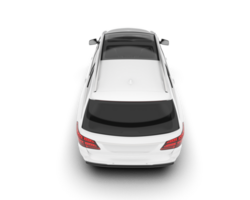 White city car isolated on transparent background. 3d rendering - illustration png