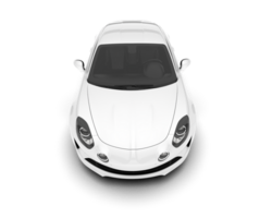 White sport car isolated on transparent background. 3d rendering - illustration png