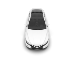 White modern car isolated on transparent background. 3d rendering - illustration png