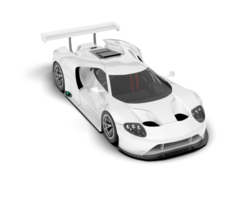 White sport car isolated on transparent background. 3d rendering - illustration png