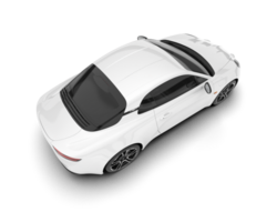 White sport car isolated on transparent background. 3d rendering - illustration png