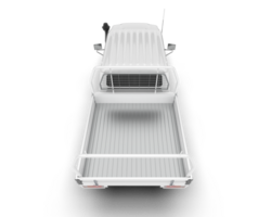 White pickup truck isolated on transparent background. 3d rendering - illustration png