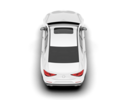 White modern car isolated on transparent background. 3d rendering - illustration png