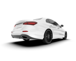 White city car isolated on transparent background. 3d rendering - illustration png