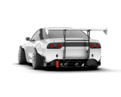 White sport car isolated on transparent background. 3d rendering - illustration png