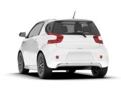 White city car isolated on transparent background. 3d rendering - illustration png