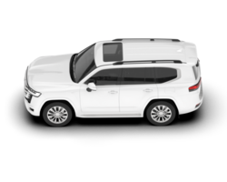 White SUV on transparent background. 3d rendering - illustration png