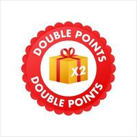 Flat icon with red double points for promotion design. Vector illustration design.