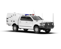 White pickup truck isolated on transparent background. 3d rendering - illustration png