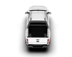 White pickup truck isolated on transparent background. 3d rendering - illustration png