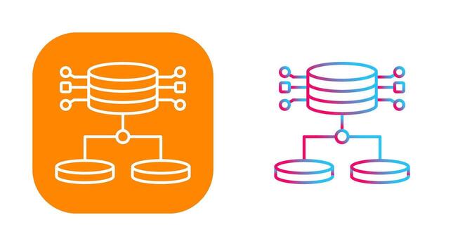 icono de vector de datos estructurados