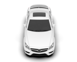 White modern car isolated on transparent background. 3d rendering - illustration png