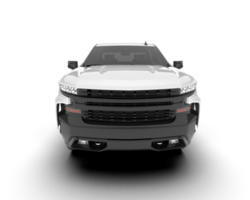 White pickup truck isolated on transparent background. 3d rendering - illustration png