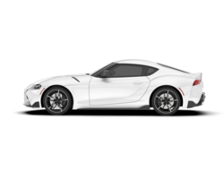 blanco deporte coche aislado en transparente antecedentes. 3d representación - ilustración png
