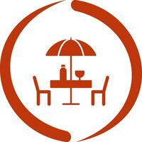 Unique Cafe Table Vector Icon