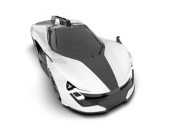 White sport car isolated on transparent background. 3d rendering - illustration png