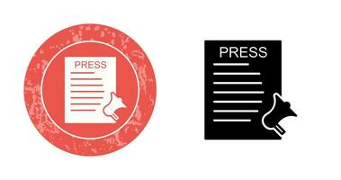 Unique Press Releases Vector Icon