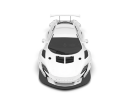 White sport car isolated on transparent background. 3d rendering - illustration png