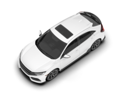 blanco moderno coche aislado en transparente antecedentes. 3d representación - ilustración png